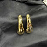 High Oval Alloy Stud Earrings For Women Jewelry Maxi Girls' Daily Collection