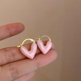 Pink Stud Earrings Pearls Sweet Retro Jewelry