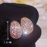 Geometric Crystal Stud Earrings for Women