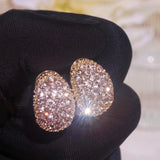 Geometric Crystal Stud Earrings for Women