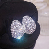 Geometric Crystal Stud Earrings for Women