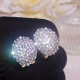 Geometric Crystal Stud Earrings for Women