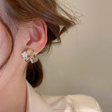 Crystal Flower Stud Earrings CZ Girl Teen Party Jewelry