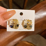 Crystal Flower Stud Earrings CZ Girl Teen Party Jewelry