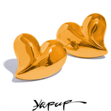 316l Stainless Steel Heart Stud Earrings 18K Plated Rust Proof Charm Jewelry