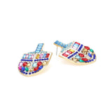 Crystal Dreidel Stud Earrings // Hanukkah Gift