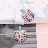 Crystal Dreidel Stud Earrings // Hanukkah Gift
