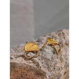Stainless Steel CZ Stud Earrings 18K Metal Gift