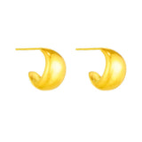 316L Stainless Steel C-Shaped Stud Earrings for Women