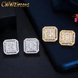CWWZircons CZ Big Square Stud Earring Womens Wedding Jewelry CZ730