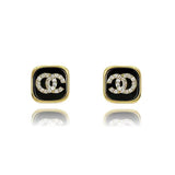 Micro Inlaid Zircon Letter Earrings High-end Jewelry
