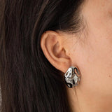 Youthway Stainless Steel Hammer Stud Earrings 18K PVD Plating Jewelry Women