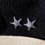 Delicate Star Earrings With Shinning Rhinestones Classic Jewelry Bijoux