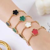 Good Luck Zircon Four-leaf Clover Stud Earrings CZ Jewelry