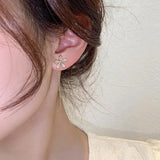 Zircon Flower Tassel Earrings Wedding Jewelry Gift