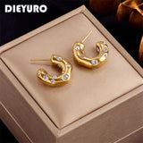 316L Stainless Steel Zircon Earrings For Women Girls Party Wedding