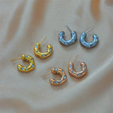 316L Stainless Steel Zircon Earrings For Women Girls Party Wedding