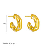 316L Stainless Steel Zircon Earrings For Women Girls Party Wedding