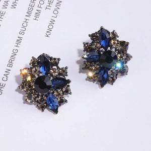 Vintage Bohemian Style Crystal Stud Earrings for Women Jewelry