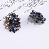 Vintage Bohemian Style Crystal Stud Earrings for Women Jewelry