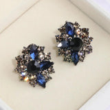 Vintage Bohemian Style Crystal Stud Earrings for Women Jewelry