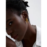 Stainless Steel Irregular Geometric Metal Earrings
