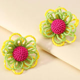 Acrylic Flower Stud Earrings Statement Jewelry