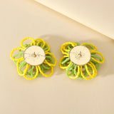Acrylic Flower Stud Earrings Statement Jewelry