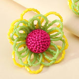 Acrylic Flower Stud Earrings Statement Jewelry