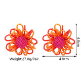 Acrylic Flower Stud Earrings Statement Jewelry