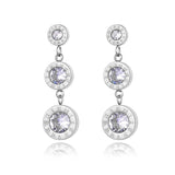 Roman Numerals Stud Earrings CZ Crystal JE20254