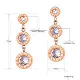 Roman Numerals Stud Earrings CZ Crystal JE20254