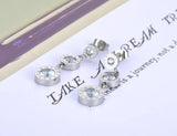 Roman Numerals Stud Earrings CZ Crystal JE20254