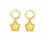Stainless Steel Flower Stud Earrings Sets Women Waterproof Charm Jewelry