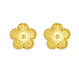 Stainless Steel Flower Stud Earrings Sets Women Waterproof Charm Jewelry