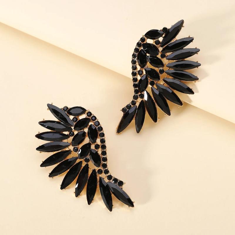 Crystal Stud Earrings For Women Vintage Wedding Party Jewelry