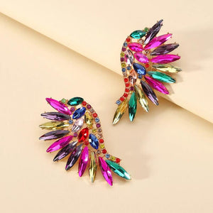 Crystal Stud Earrings For Women Vintage Wedding Party Jewelry