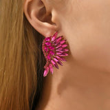 Crystal Stud Earrings For Women Vintage Wedding Party Jewelry