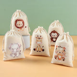 6pk Jungle Animals Candy Bags Safari Bday Party Decor