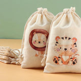 6pk Jungle Animals Candy Bags Safari Bday Party Decor