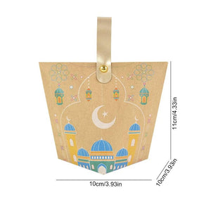 5pcs EID Mubarak Candy Box Ramadan Decoration Candy Packaging Bag Boxes