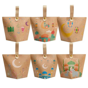 5pcs EID Mubarak Candy Box Ramadan Decoration Candy Packaging Bag Boxes