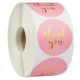 500 Round Thank You Stickers 1 Inch - Candy Bag Packaging Labels