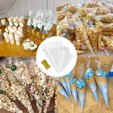 50Pcs Triangle Popcorn Packaging Bags Wedding Decor