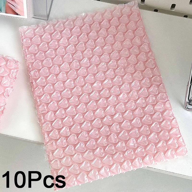 5/10Pcs Shockproof Waterproof Pink Heart Bubble Bag Gift Packaging