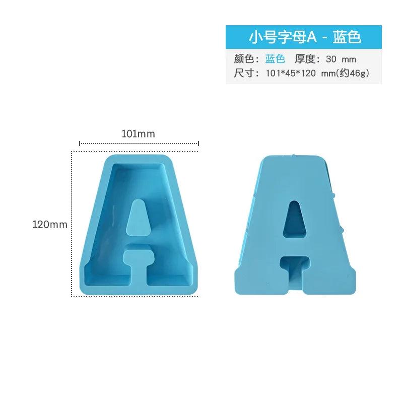 3D Letters Silicone Mold DIY Alphabet Candles Mold