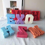 3D Letters Silicone Mold DIY Alphabet Candles Mold