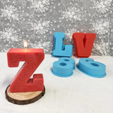 3D Letters Silicone Mold DIY Alphabet Candles Mold