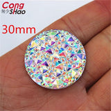 10/12/14/16/18/20/30mm Round Stones AB Crystals Flat Back Resin Rhinestones WC40