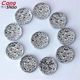 10/12/14/16/18/20/30mm Round Stones AB Crystals Flat Back Resin Rhinestones WC40